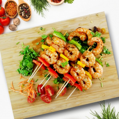 Butter-Grilled Prawns Skewers